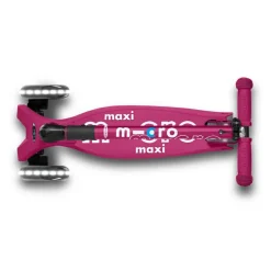 Løbehjul<Micro - Maxi Deluxe Foldbar LED, Berry