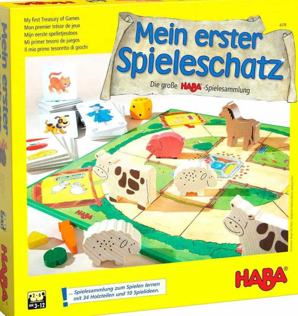Spil<Haba Min første spil skat - Inkl. 10 spil