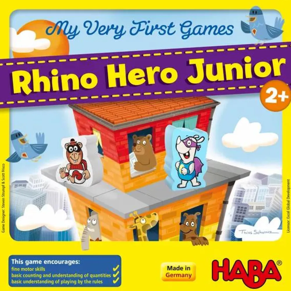 Tumlinge Legetøj<Haba Mit første spil - Rhino Hero Junior
