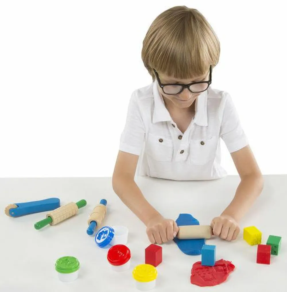 Kreativ Leg<Melissa & Doug Modellervokssæt m. værktøj i træ