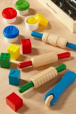 Kreativ Leg<Melissa & Doug Modellervokssæt m. værktøj i træ