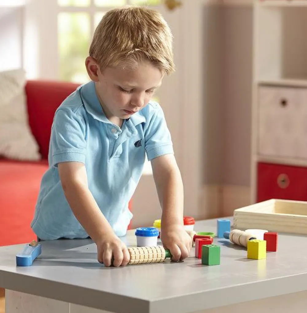 Kreativ Leg<Melissa & Doug Modellervokssæt m. værktøj i træ