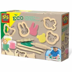 Økologisk Eller Bæredygtig|Kreativ Leg<SES Creative Modellervoks - 3 x 90 gram + træværktøj