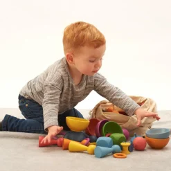 Trælegetøj|Montessori<tickit® Montessori regnbue sæt, 84 dele