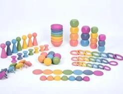 Trælegetøj|Montessori<tickit® Montessori regnbue sæt, 84 dele