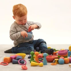 Trælegetøj|Montessori<tickit® Montessori regnbue sæt, 84 dele