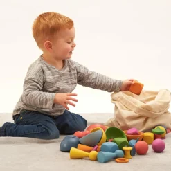 Trælegetøj|Montessori<tickit® Montessori regnbue sæt, 84 dele