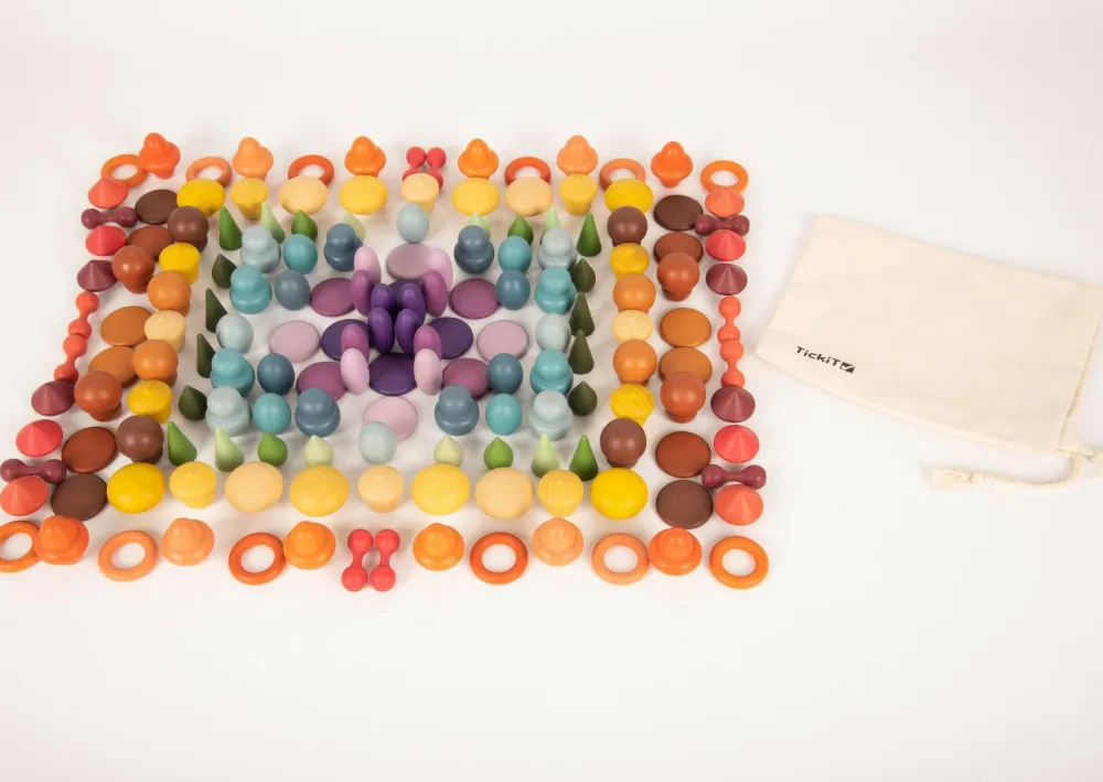 Trælegetøj|Montessori<tickit® Montessori startsæt, 168 dele