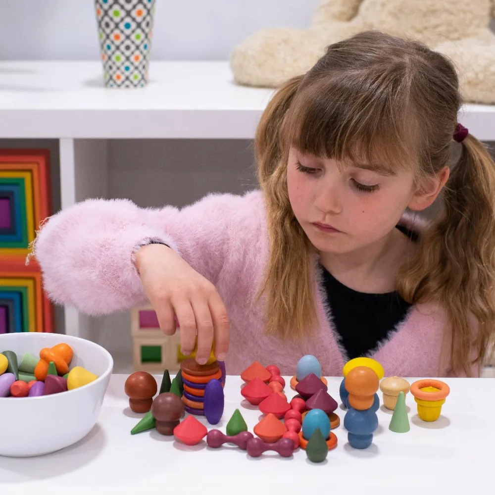 Trælegetøj|Montessori<tickit® Montessori startsæt, 168 dele
