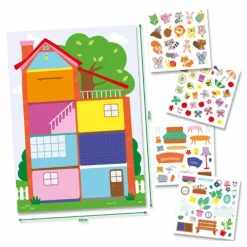 Tegne- & Malegrej|Babylegetøj<SES Creative My First - Plakat med klistermærker - Mit hus