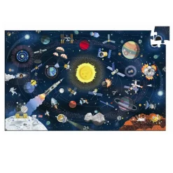 Astronomi|Puslespil<Djeco Observationspuslespil m. 200 brikker - Rummet