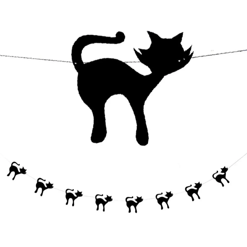 Halloween|Fastelavn< Papirguirlande - Katte, 300 cm