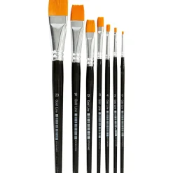 Påske|Tegne- & Malegrej<Creativ Company Pensler Gold Line - Flade, 7 stk