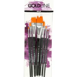 Påske|Tegne- & Malegrej<Creativ Company Pensler Gold Line - Flade, 7 stk