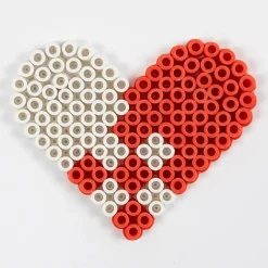 Kreativ Leg|Jul< Perleplade midi - BioBeads, lille hjerte