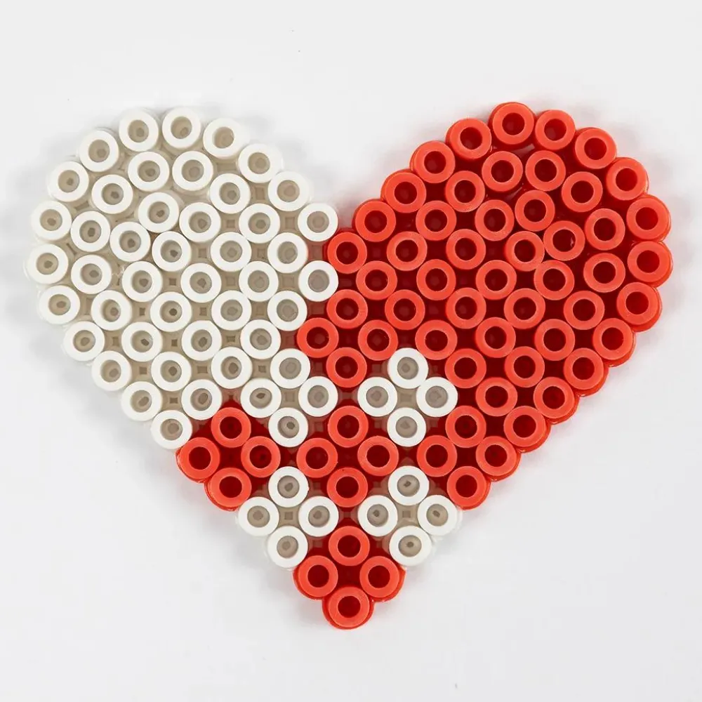 Kreativ Leg|Jul< Perleplade midi - BioBeads, lille hjerte