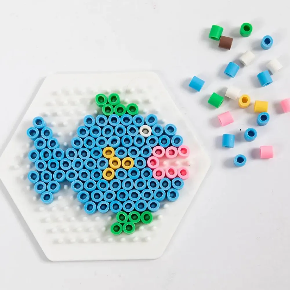 Jul|Kreativ Leg< Perleplade midi - BioBeads, sekskant