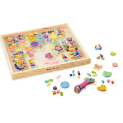 Finmotorik|Lav Selv Smykker<Melissa & Doug Perler i træ - Sommerfugle og hjerter