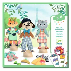 Legetøj Til Ferien|Tegne- & Malegrej<Djeco Påklædningsdukker m. stickers - Bonjour Paris