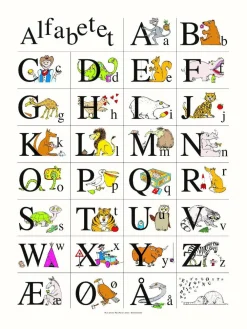 Til Børneværelset|Babylegetøj< Plakat 30 x 40 cm. - ABC