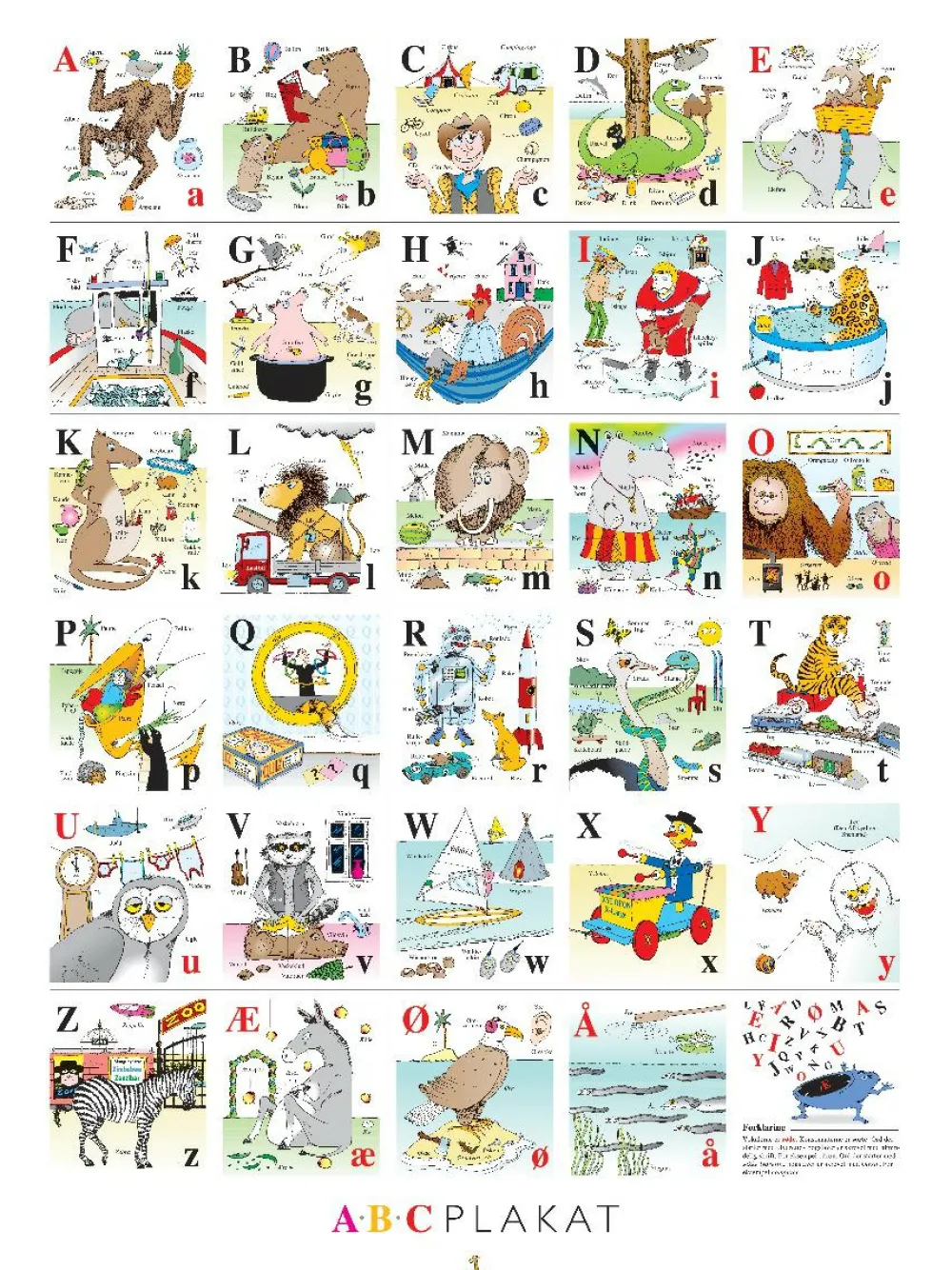 Til Børneværelset< Plakat 60 x 80 cm. - ABC