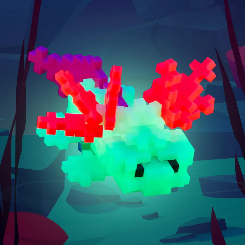 Byggesæt<Plus-Plus i rør - Axolotl, 100 stk