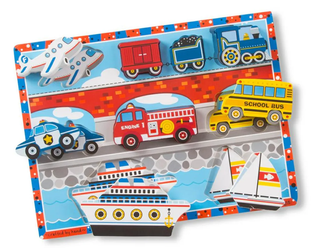 Puslespil|Tumlinge Legetøj<Melissa & Doug Puslespil Jumbo - Køretøjer