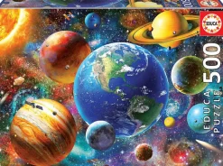 Astronomi|Puslespil<educa Puslespil m. 500 brikker - Solsystemet