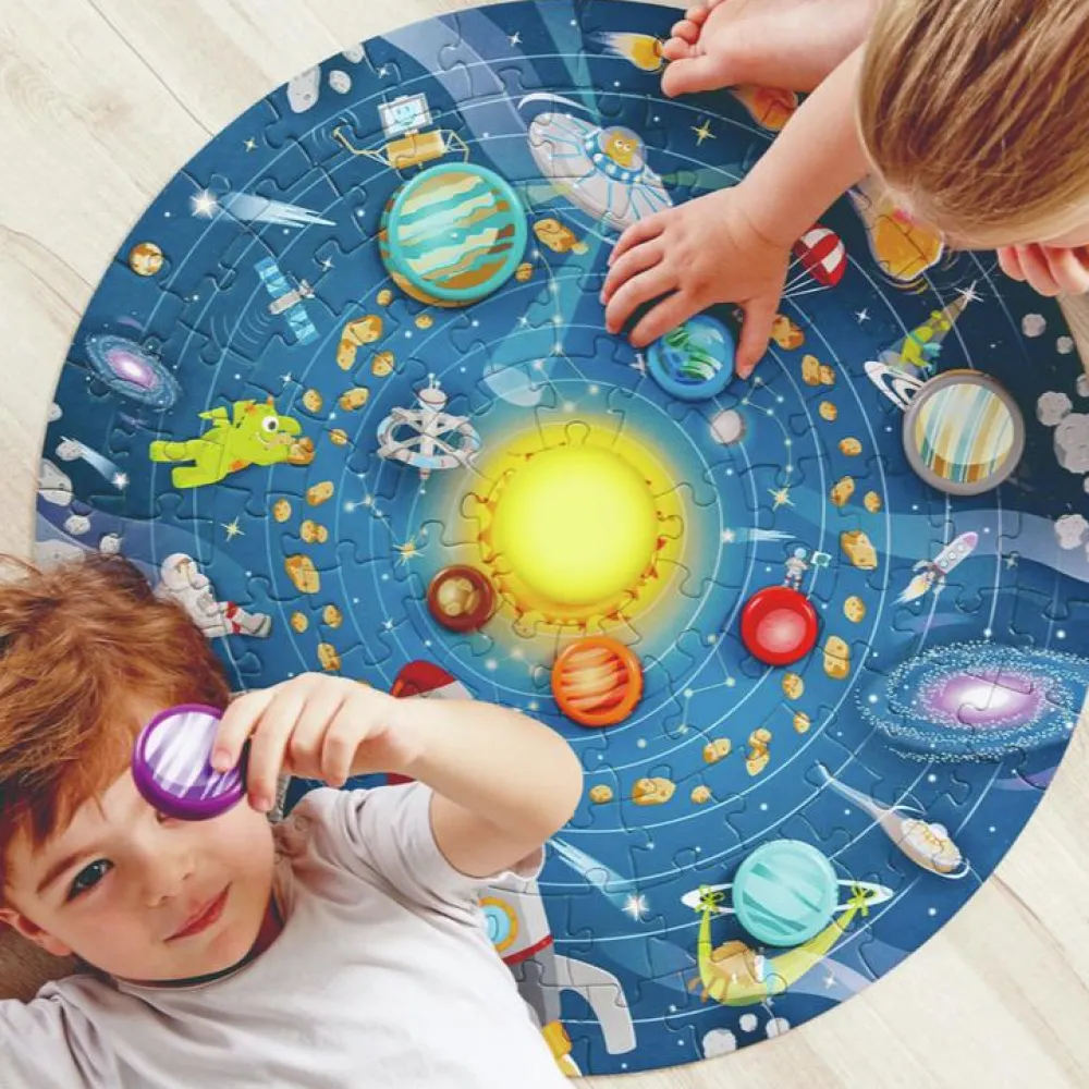 Astronomi|Puslespil<Hape Puslespil m. 100 brikker - Solsystemet