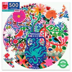 Økologisk Eller Bæredygtig|Puslespil<eeBoo Puslespil med 500 brikker - Birds & flowers