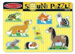 Puslespil|Tumlinge Legetøj<Melissa & Doug Puslespil med lyd - Kæledyr