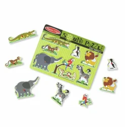 Tumlinge Legetøj|Puslespil<Melissa & Doug Puslespil med lyd - Zoo