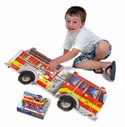 Puslespil<Melissa & Doug Puslespil til gulv - 24 brikker Brandbil