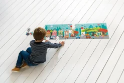 Puslespil<Scratch Puslespil til gulv, 100 brikker - Byliv