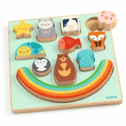 Puslespil|Tumlinge Legetøj<Djeco Puzz & Boom Rainbow - 2-i-1 balancespil