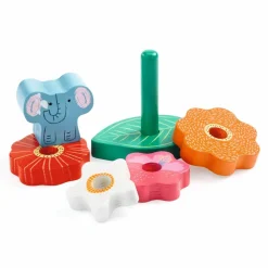 Sorterings- & Stablelegetøj|Puslespil<Djeco Puzz & Stack Happy - 2-i-1 stabletårn