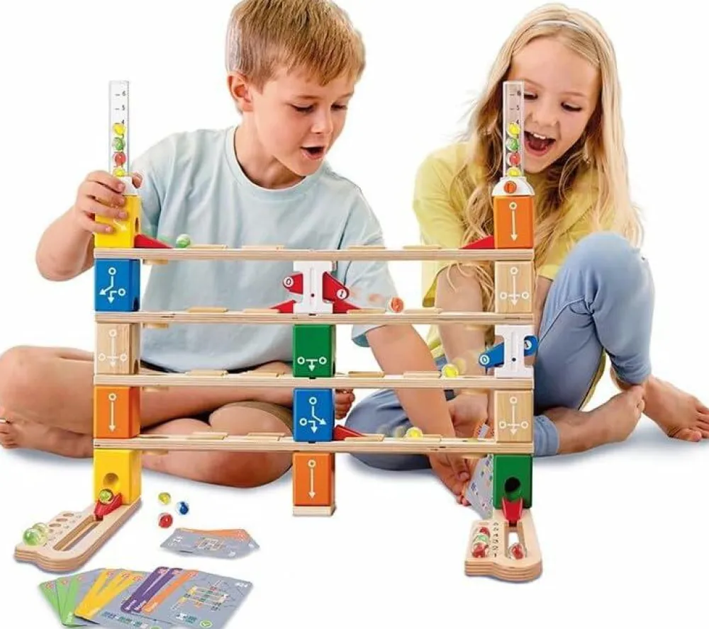 Stem Læringslegetøj|Lær At Kode<Hape Quadrilla kuglebane - Basic Coding, 130 dele