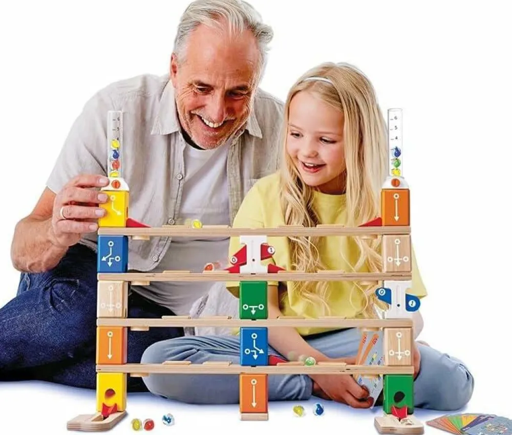 Stem Læringslegetøj|Lær At Kode<Hape Quadrilla kuglebane - Basic Coding, 130 dele
