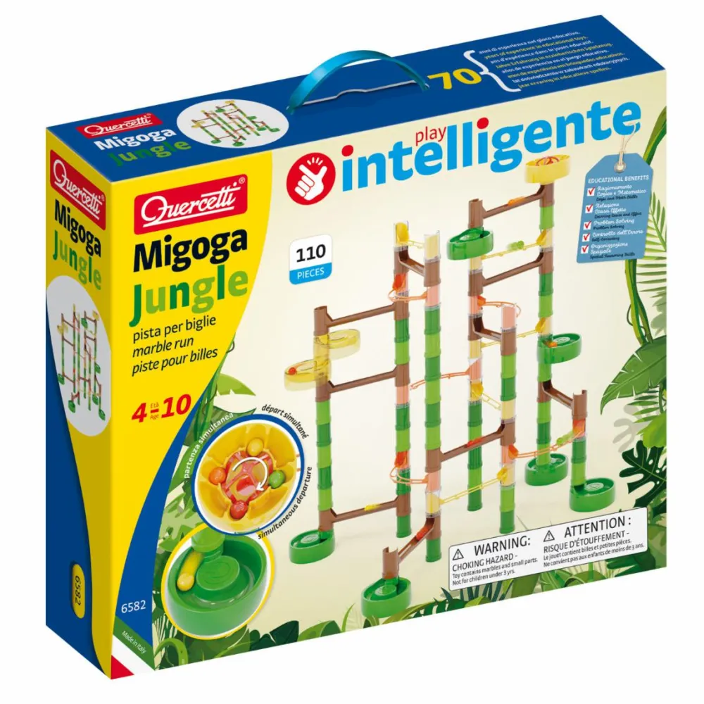 Kuglebane<Quercetti Migoga Jungle kuglebane, 108 dele