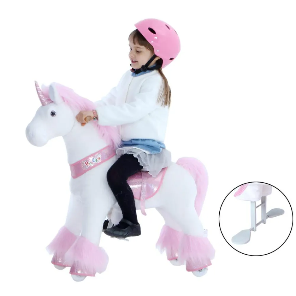 Grovmotorik<PonyCycle Rid Selv - Enhjørning pink, Small