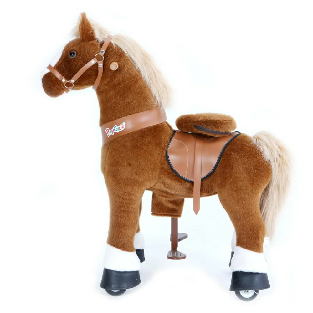 Grovmotorik<PonyCycle Rid Selv - Hest, lysebrun m. hvid blis, Medium