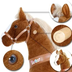 Grovmotorik<PonyCycle Rid Selv - Hest, lysebrun m. hvid blis, Medium