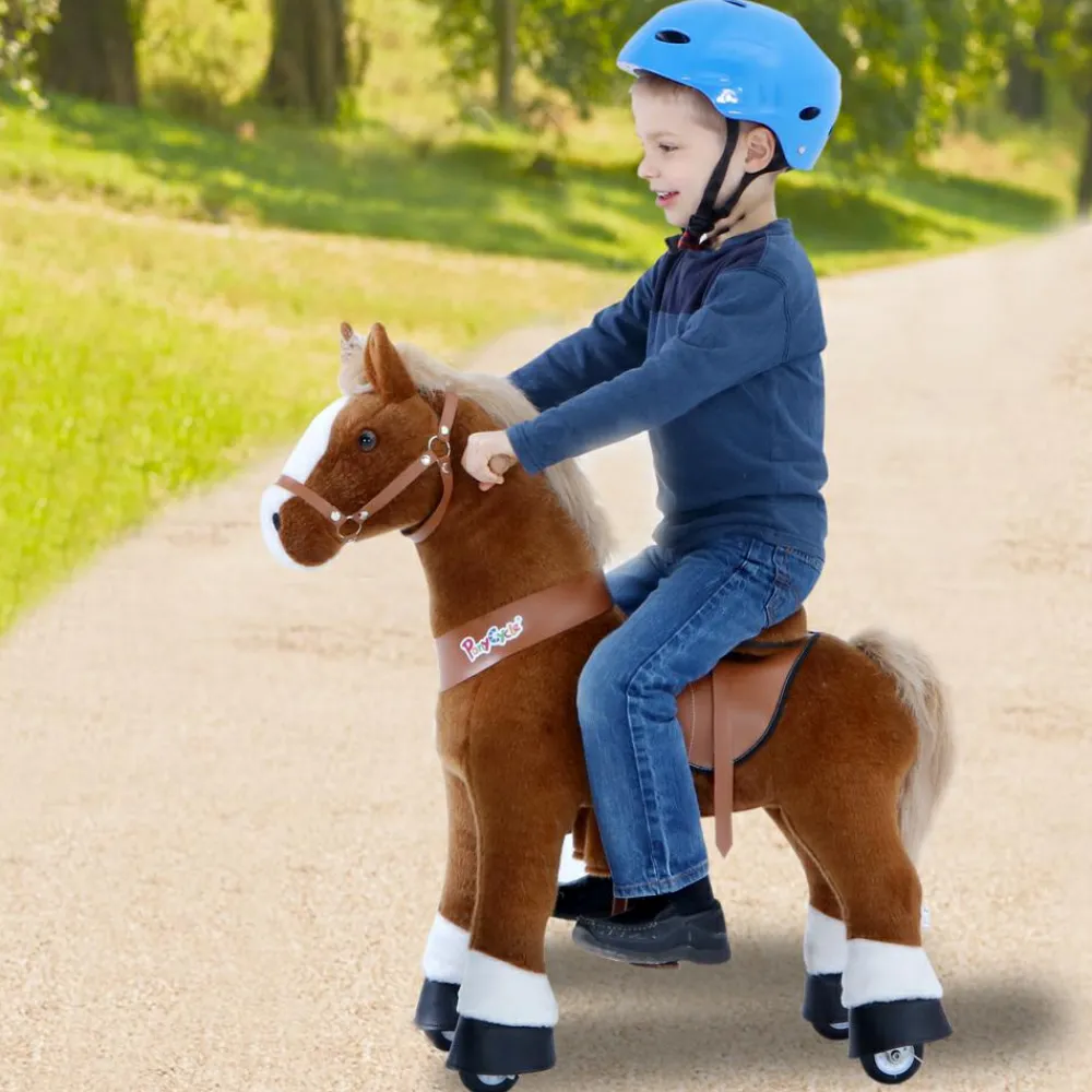 Grovmotorik<PonyCycle Rid Selv - Hest, lysebrun m. hvid blis, Medium
