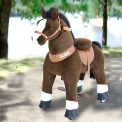 Grovmotorik<PonyCycle Rid Selv - Hest, mørkebrun m. hvid blis, Medium