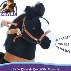 Grovmotorik<PonyCycle Rid Selv - Hest, sort m. hvid blis, Medium