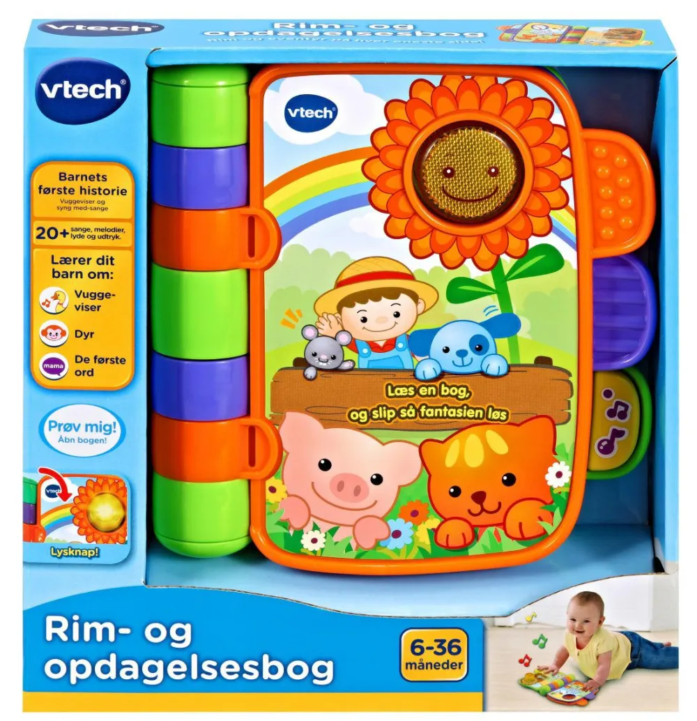Interaktivt Legetøj|Børnebøger<vtech Rim- og opdagelsesbog