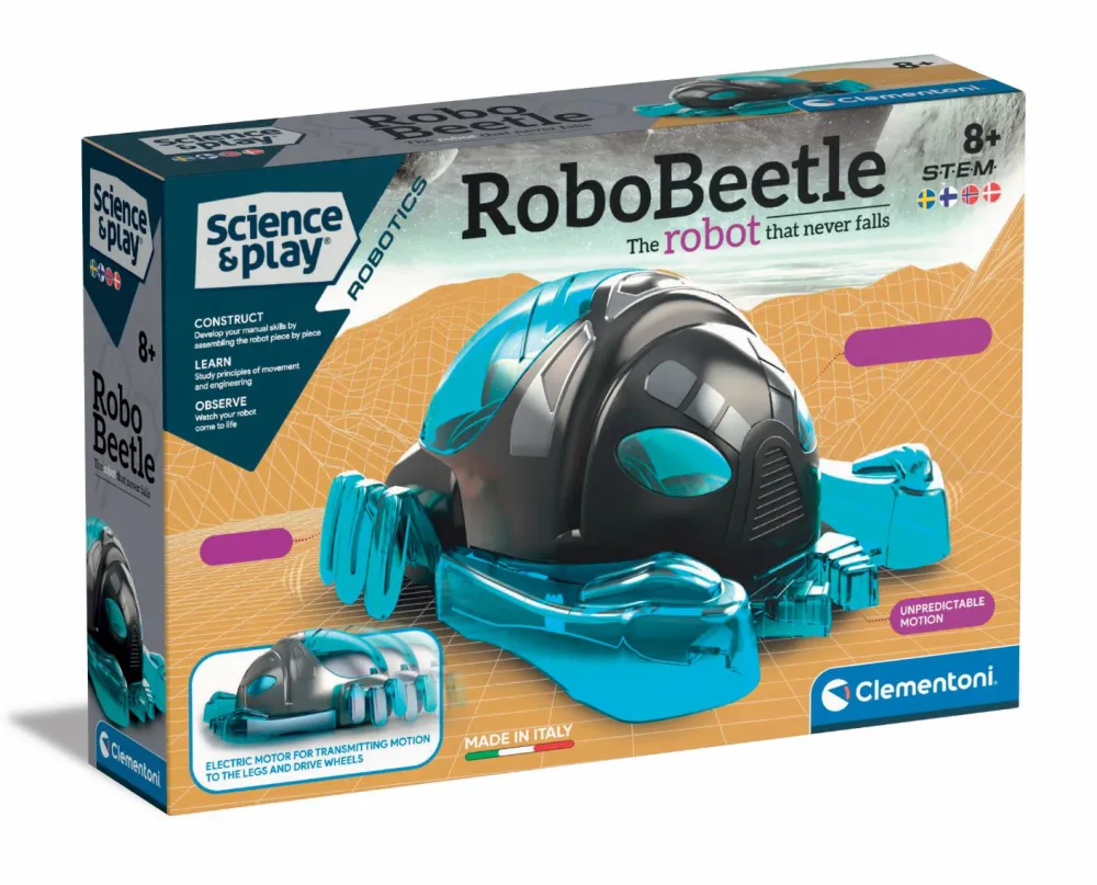 Byggesæt|Stem Læringslegetøj<Clementoni RoboBeetle - Robotten, der aldrig falder ned