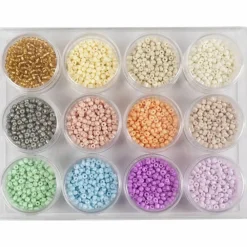 Lav Selv Smykker|Kreativ Leg<Creativ Company Rocaiperler Ø3 mm - Pastel, 12 x 17 gr.