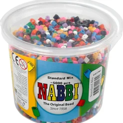 Kreativ Leg< Rørperler midi - Basisfarver, 5.000 stk.