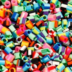 Kreativ Leg< Rørperler midi - Stribede, 10.000 stk.